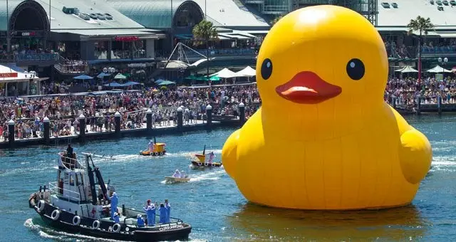 A large rubber duck at Darling Harbour