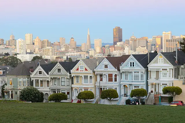 The “Painted Ladies” (some colourful houses) in San Francisco